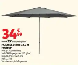 Auchan Parasol droit push up offre