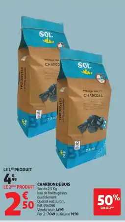 Auchan Charbon de bois offre