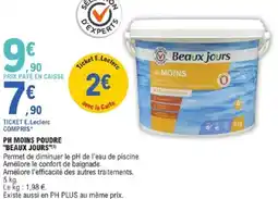 E.Leclerc PH MOINS POUDRE BEAUX JOURS offre