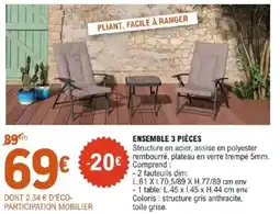 E.Leclerc ENSEMBLE 3 PIÈCES offre