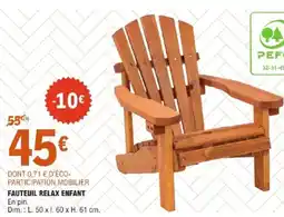 E.Leclerc FAUTEUIL RELAX ENFANT offre