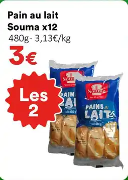 Hmarket Pain au lait souma x12 offre