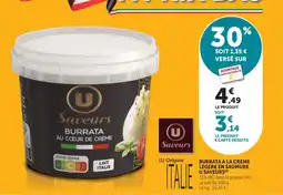 Bi1 Burrata a la creme legere en saumure u saveurs offre