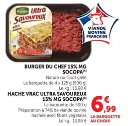Bi1 Burger du chef 15% mg socopa offre
