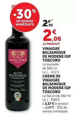 Hyper U Toscoro - vinaigre balsamique de modene igp offre