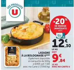 Hyper U U - lasagne à la bolognaise offre