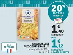 Bi1 Tagliatelles aux oeufs frais u offre