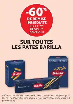 Bi1 Sur toutes les pates barilla offre