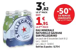 Bi1 Eau minerale naturelle gazeuse san pellegrino offre