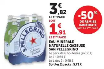 Eau minerale naturelle gazeuse san pellegrino