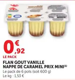Bi1 Flan gout vanille nappe de caramel prix mini offre