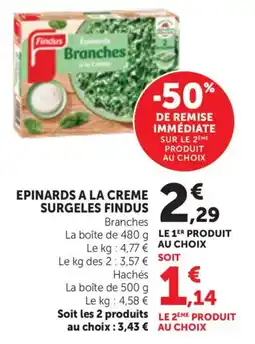 Bi1 Epinards a la creme surgeles findus offre