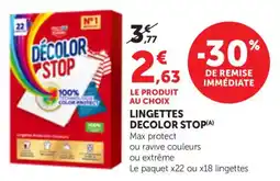 Bi1 Lingettes decolor stop offre