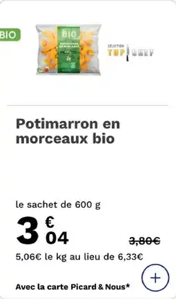 Picard Potimarron en morceaux bio offre