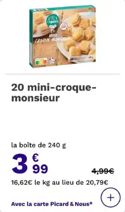 Picard 20 mini-croque-monsieur offre