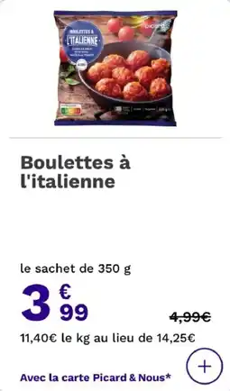 Picard Boulettes à l'italienne offre