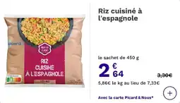 Picard Riz cuisiné à l'espagnole offre