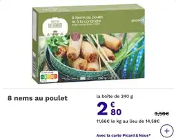 Picard 8 nems au poulet offre