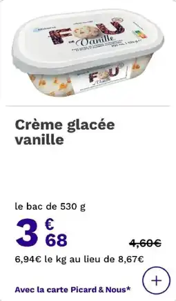 Picard Crème glacée vanille offre