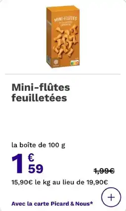 Picard Mini-flûtes feuilletées offre