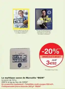 Monoprix Le mythique savon de marseille bgin offre