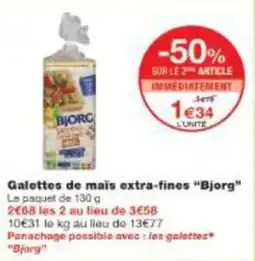 Monoprix Galettes de maïs extra-fines bjorg offre