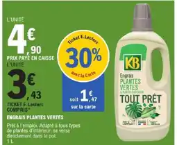 E.Leclerc ENGRAIS PLANTES VERTES offre