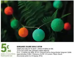 E.Leclerc GUIRLANDE SOLAIRE BOULE COTON offre
