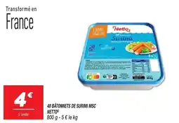 Netto 48 BÂTONNETS DE SURIMI MSC NETTO offre
