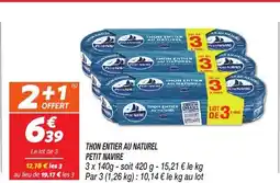 Netto THON ENTIER AU NATUREL PETIT NAVIRE offre