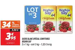 Netto SUCRE BLANC SPÉCIAL CONFITURES BEGHIN SAY offre