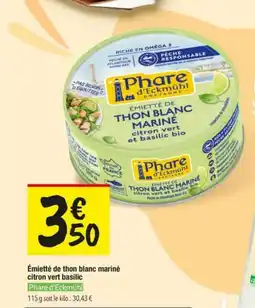 Les Comptoirs de la Bio Phare d'Eckmühl Émietté de thon blanc mariné citron vert basilic offre