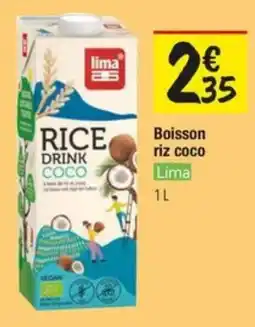 Les Comptoirs de la Bio Lima Boisson riz coco offre