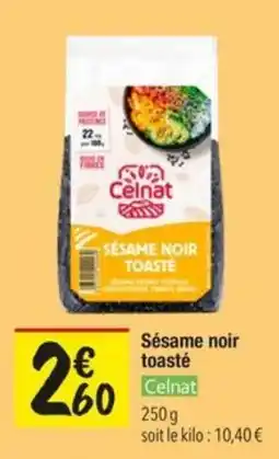 Les Comptoirs de la Bio Celnat Sésame noir toasté offre