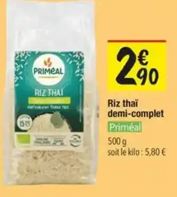 Les Comptoirs de la Bio Priméal Riz thaï demi-complet offre