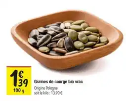 Les Comptoirs de la Bio Graines de courge bio vrac offre