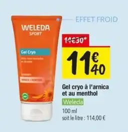 Les Comptoirs de la Bio Weleda Gel cryo à l'arnica et au menthol offre