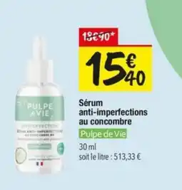 Les Comptoirs de la Bio Pulpe de Vie Sérum anti-imperfections au concombre offre