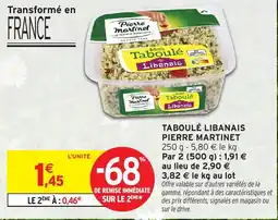 Intermarché Taboulé libanais pierre martinet offre