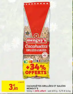Intermarché Cacahuètes grillées et salées menguy's offre
