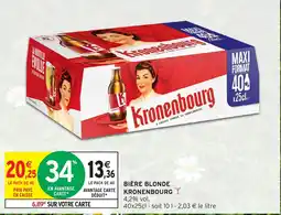 Intermarché Bière blonde kronenbourg offre