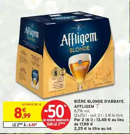 Intermarché Bière blonde d'abbaye affligem offre