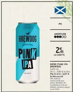 Intermarché Bière Punk IPA BREWDOG offre