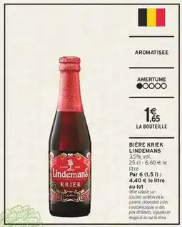 Intermarché BIÈRE KRIEK LINDEMANS offre