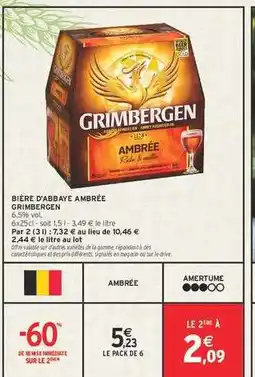 Intermarché BIÈRE D'ABBAYE AMBRÉE GRIMBERGEN offre