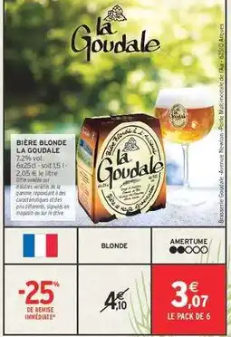 Intermarché BIÈRE BLONDE 'LA GOUDALE' offre