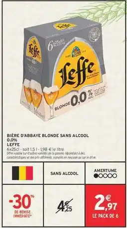 Intermarché BIÈRE D'ABBAYE BLONDE SANS ALCOOL 0.0% offre