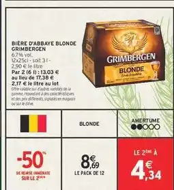 Intermarché BIÈRE D'ABBAYE BLONDE GRIMBERGEN offre