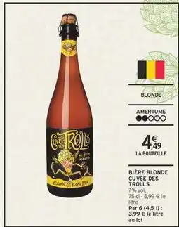 Intermarché Bière Blonde Cuvée Des Trolls offre
