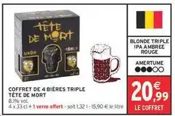 Intermarché COFFRET DE 4 BIÈRES TRIPLE TÊTE DE MORT offre